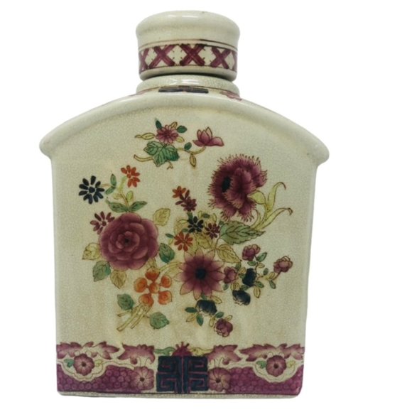 Antique Chinese Porcelain Tea Caddy/Ginger Jar Oriental Asian Crackled Finish - Picture 1 of 12